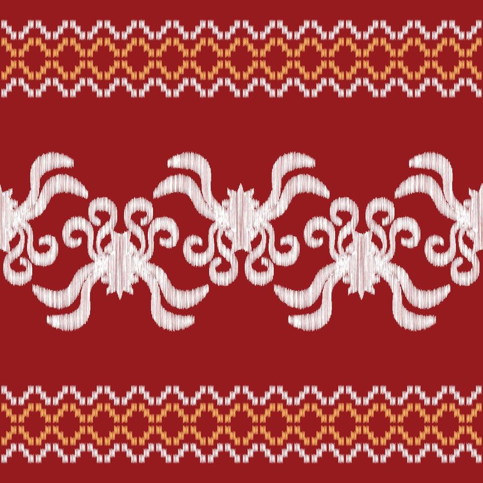 tradicional étnico ikat motivo tela modelo geométrico estilo.africano ikat bordado étnico oriental modelo rojo antecedentes fondo de pantalla. resumen,vector,ilustración.textura,marco,decoración. vector