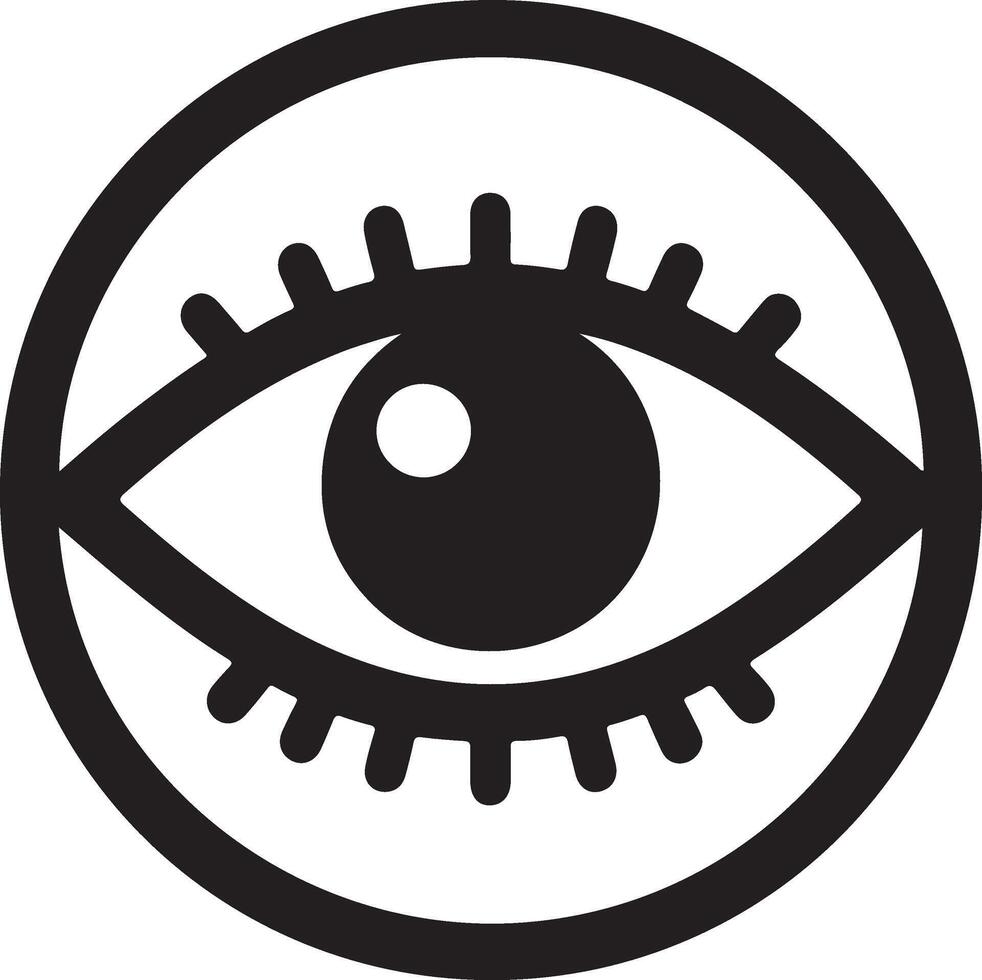 mínimo ojo cuidado logo vector icono, plano símbolo, negro color silueta, blanco antecedentes 2
