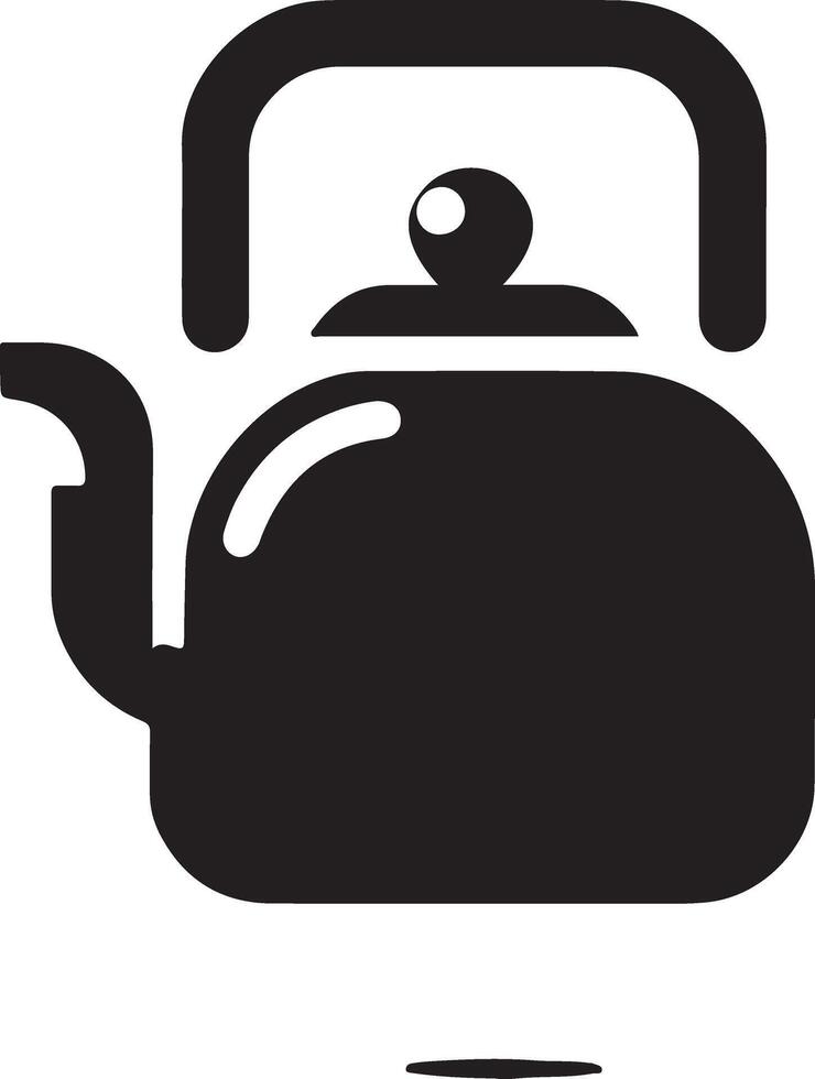 tea kettle vector icon with cup silhouette, black color silhouette 22