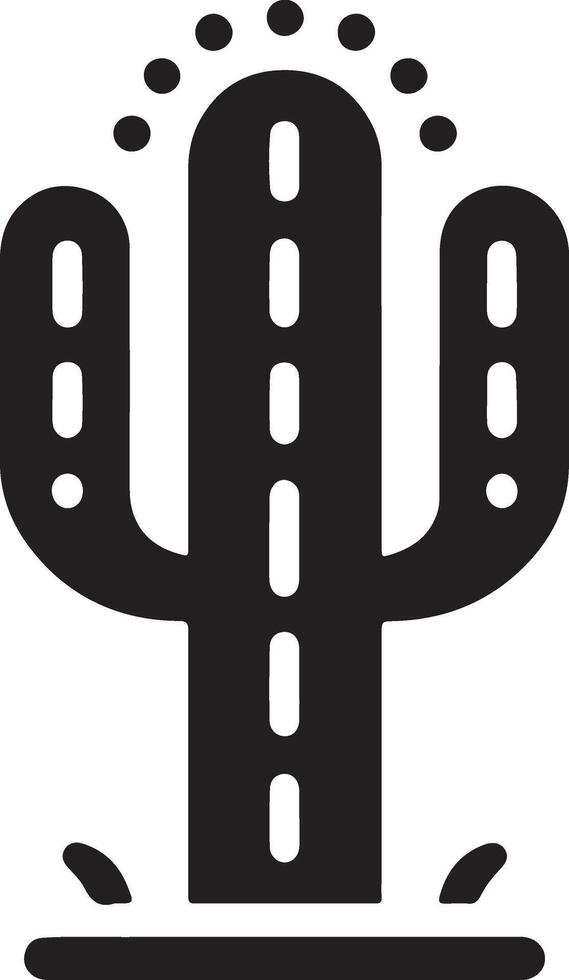 cactus planta icono vector clipart, símbolo, negro color silueta, blanco antecedentes 9 9