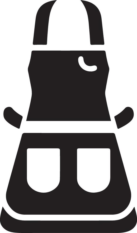 minimal female apron vector icon silhouette, clipart, symbol, black color silhouette 35