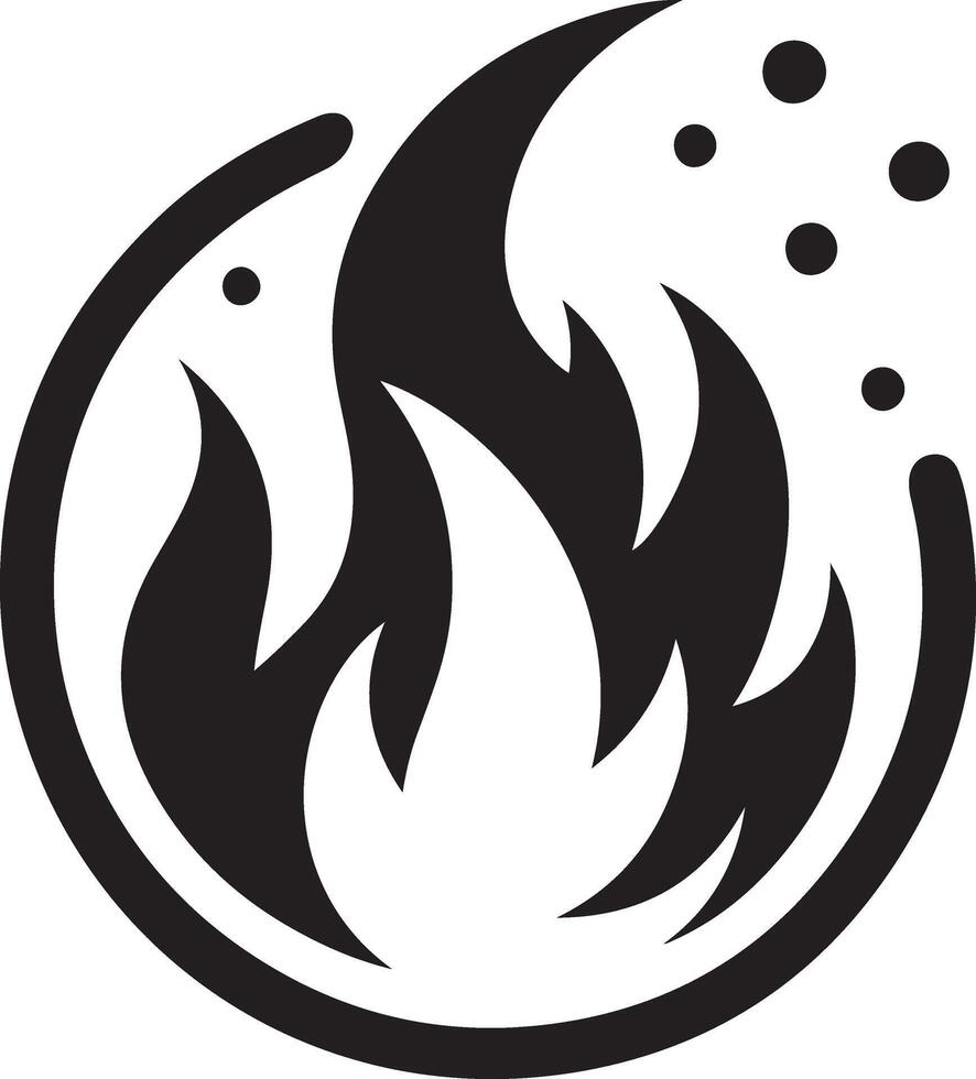 minimal Fire flame Logo horizontal flow sign vector icon silhouette, white background 23