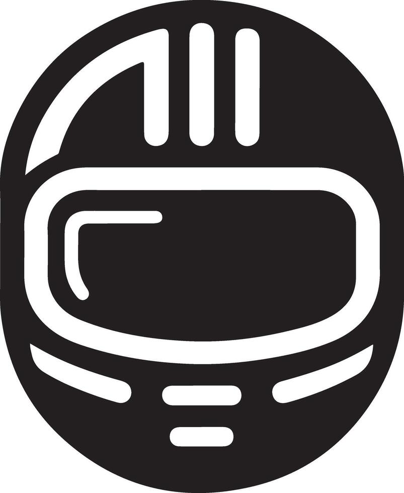 minimal motorcycle helmet icon, black color vector silhouette, white background 22