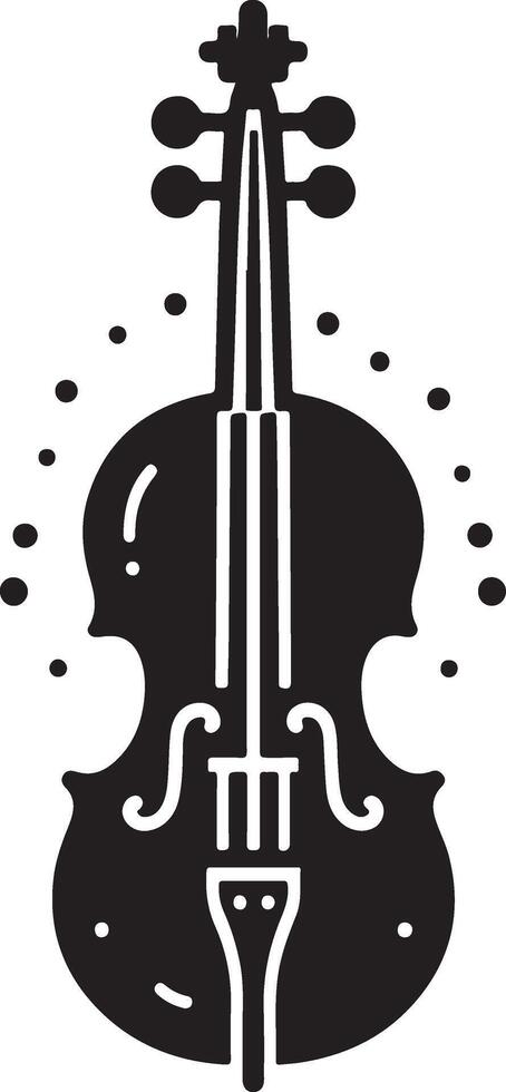 violín vector Arte icono, clipart, símbolo, silueta dieciséis