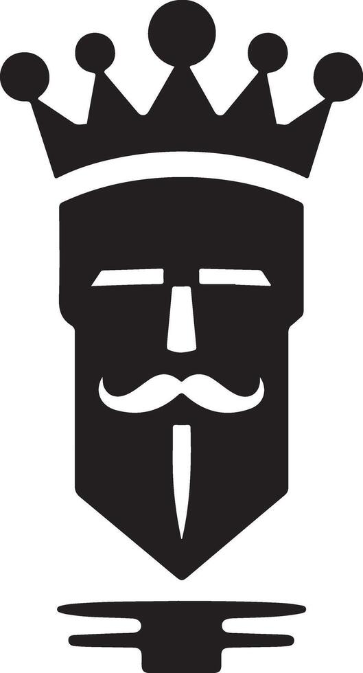 minimal king brand logo concept, black color silhouette, white background 22 vector