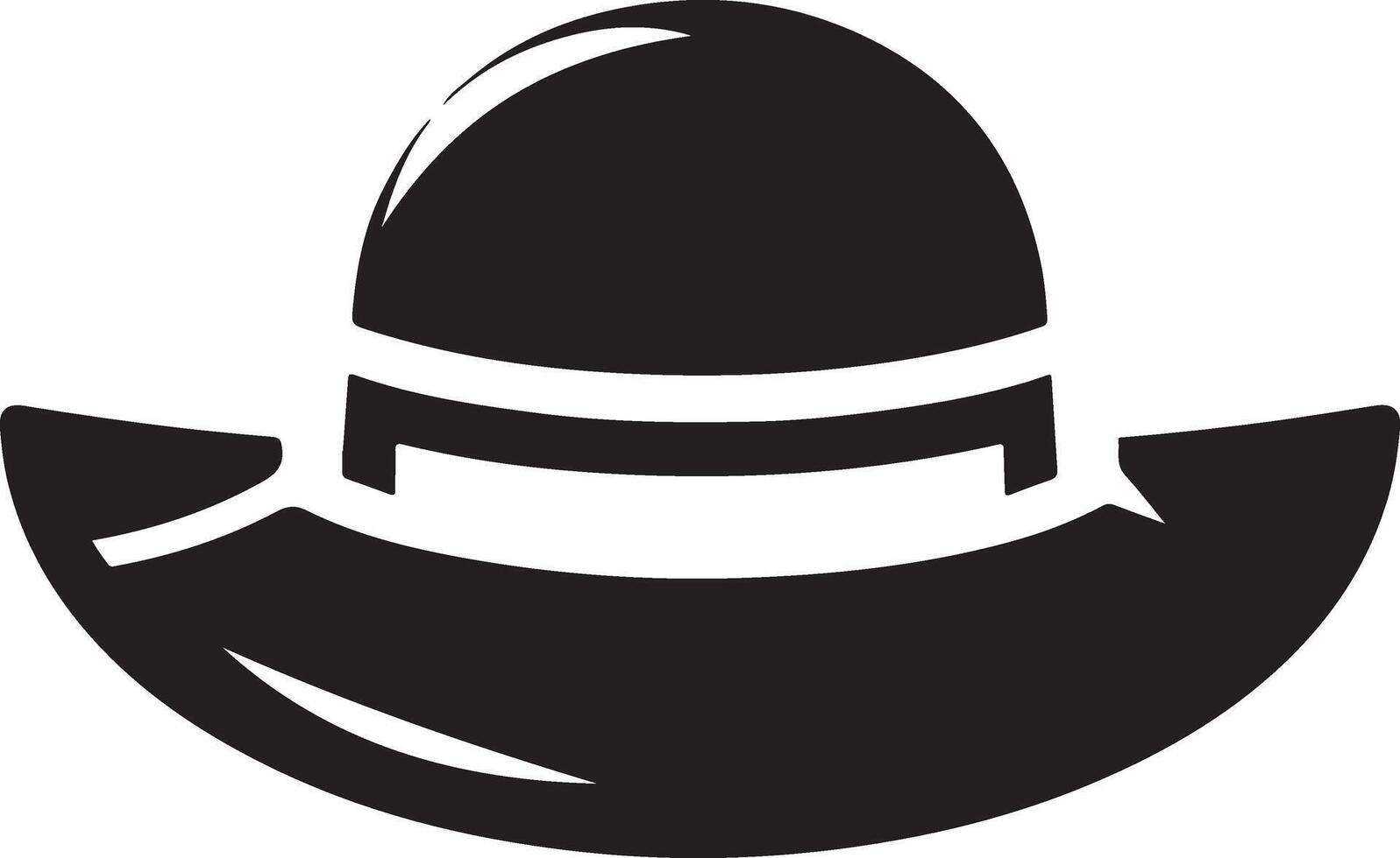 minimal Retro Hat icon, clipart, symbol, black color silhouette 27 vector