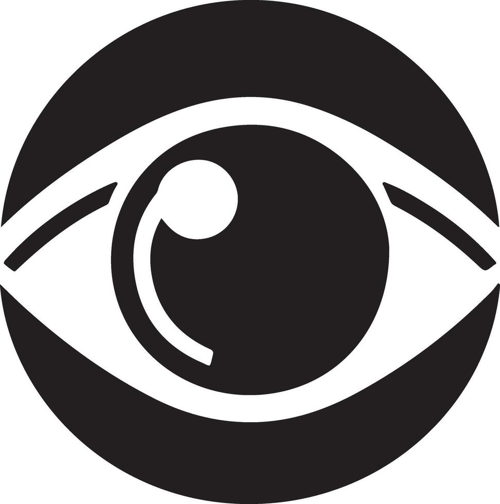mínimo ojo cuidado logo vector icono, plano símbolo, negro color silueta, blanco antecedentes 11