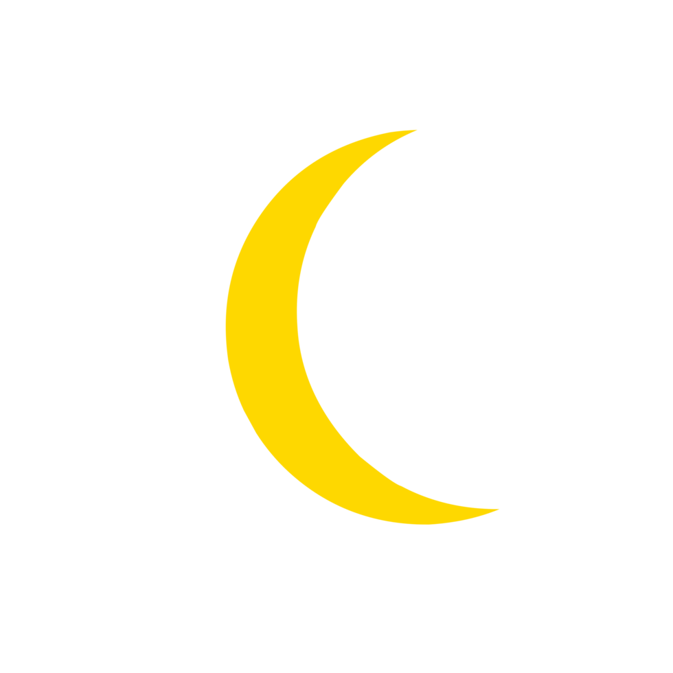 Gelb Halbmond Mond und Sterne Ramadan Thema png