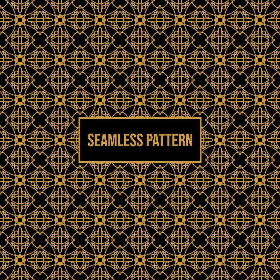 Seamless arabic geometric ornament in brown color vector