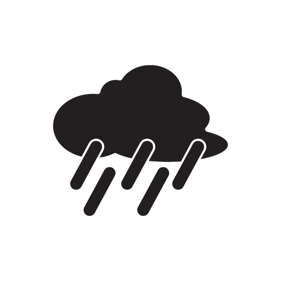 lluvia nube símbolo icono diseño vectorial ilustración vector