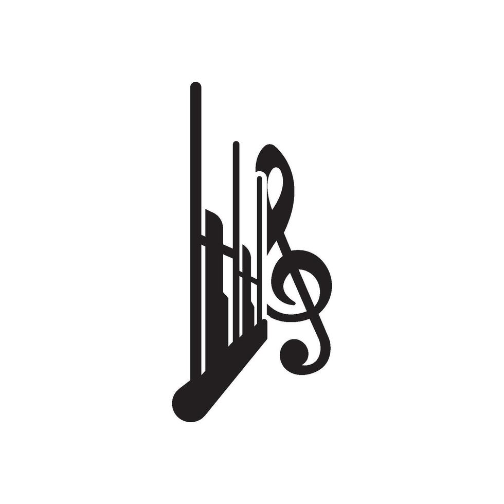 Angklung icon vector illustration template design