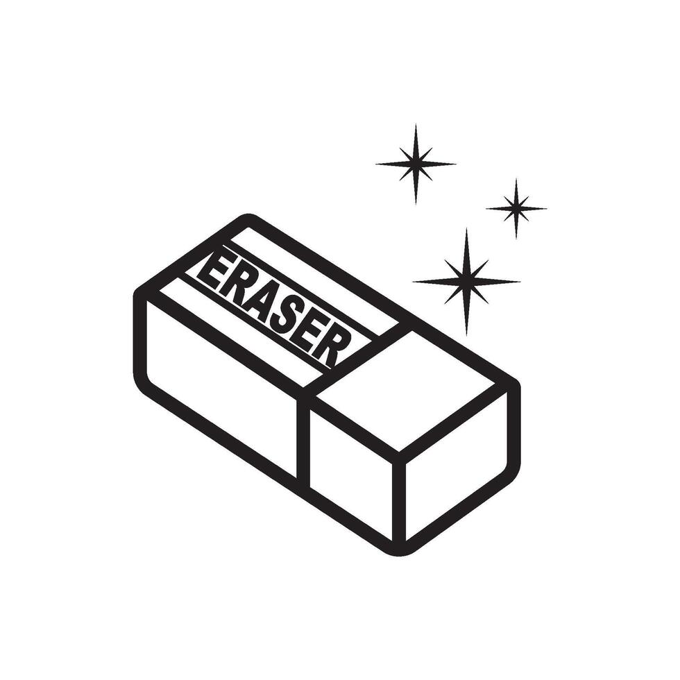 eraser icon vector illustration design template