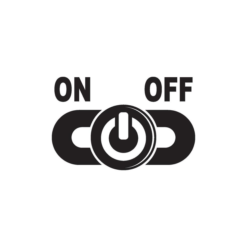 On off button symbol logo icon, vector illustration design