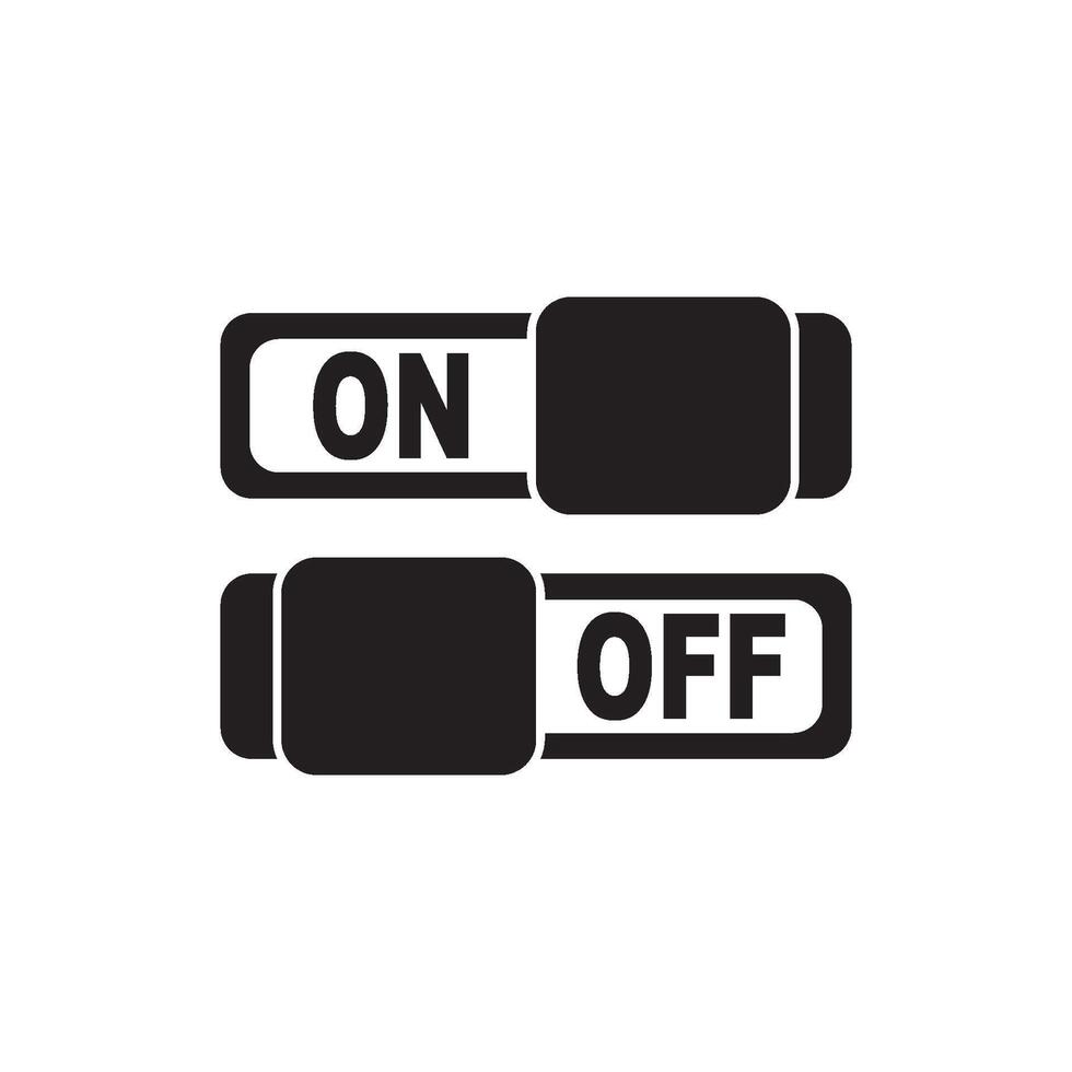 en apagado botón símbolo logo icono, vector ilustración diseño