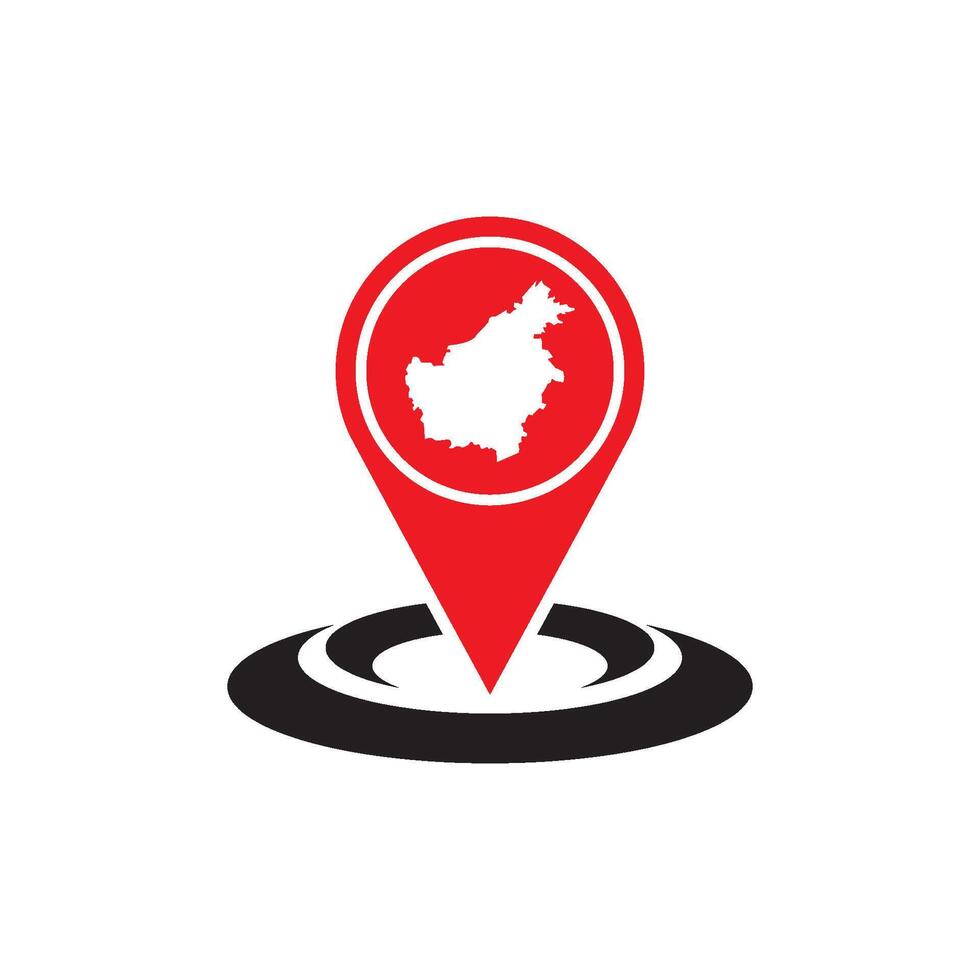 Kalimantan map icon, vector illustration design