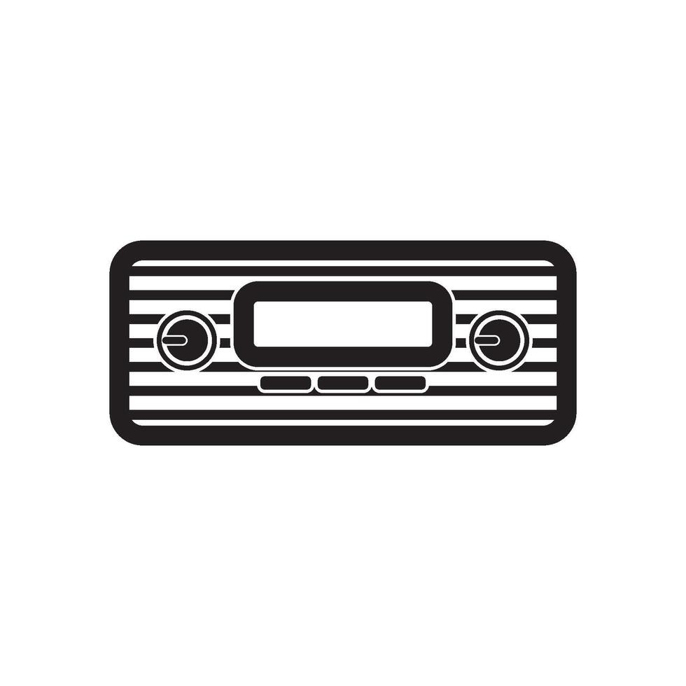 coche radio símbolo logo icono, vector ilustración diseño