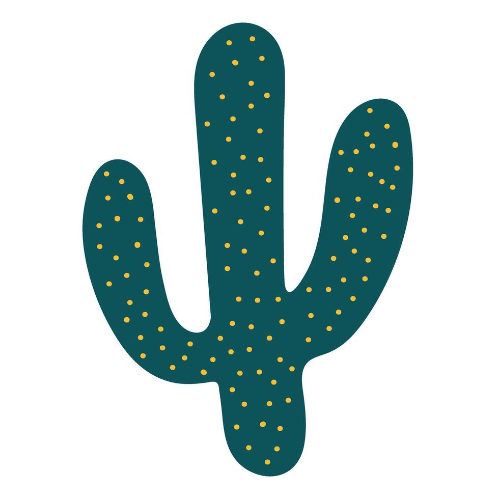 Cute cactus clipart. Children's illustration. Abstract. vector