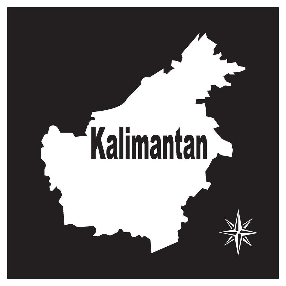 Kalimantan map icon, vector illustration design