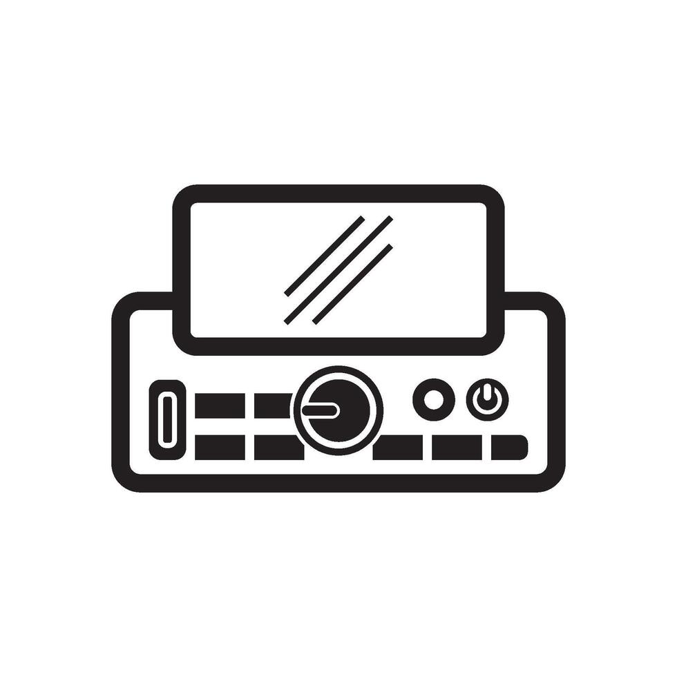 coche radio símbolo logo icono, vector ilustración diseño