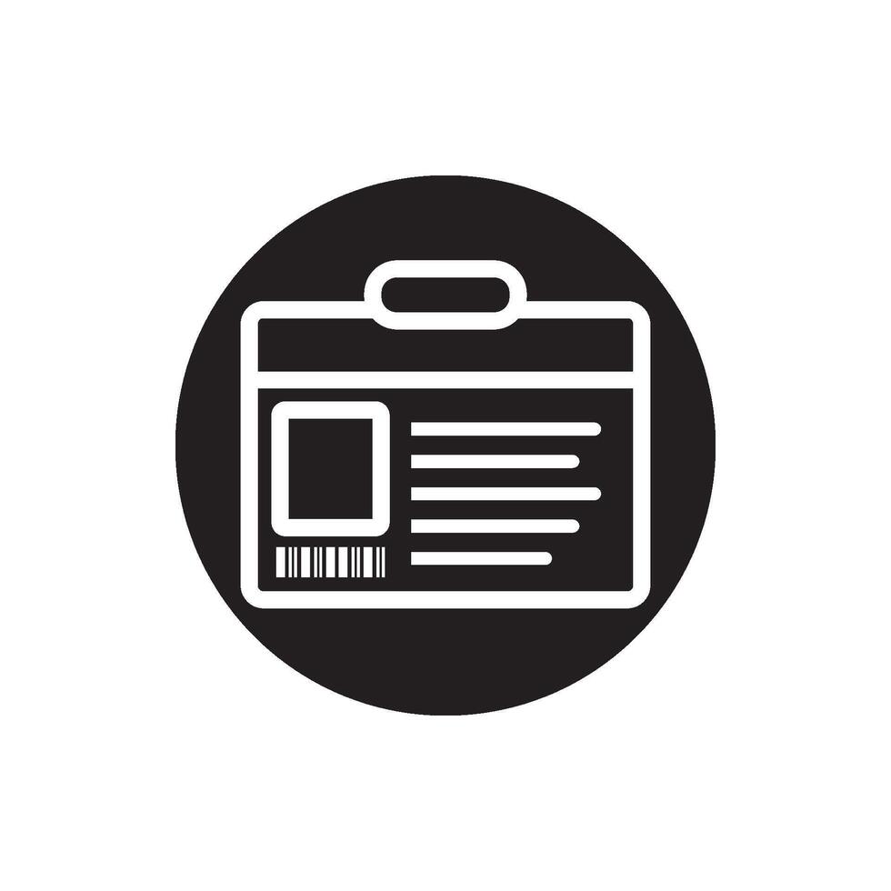 identity card, a document icon, vector illustration