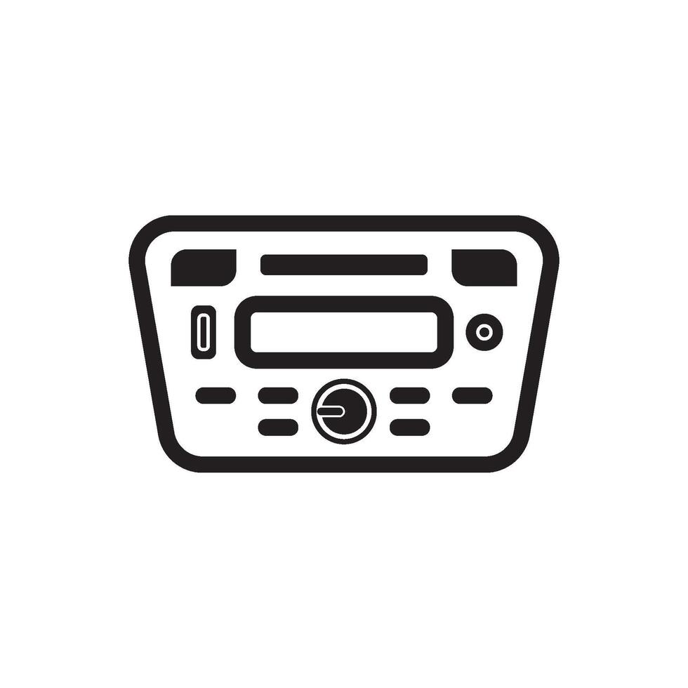 coche radio símbolo logo icono, vector ilustración diseño