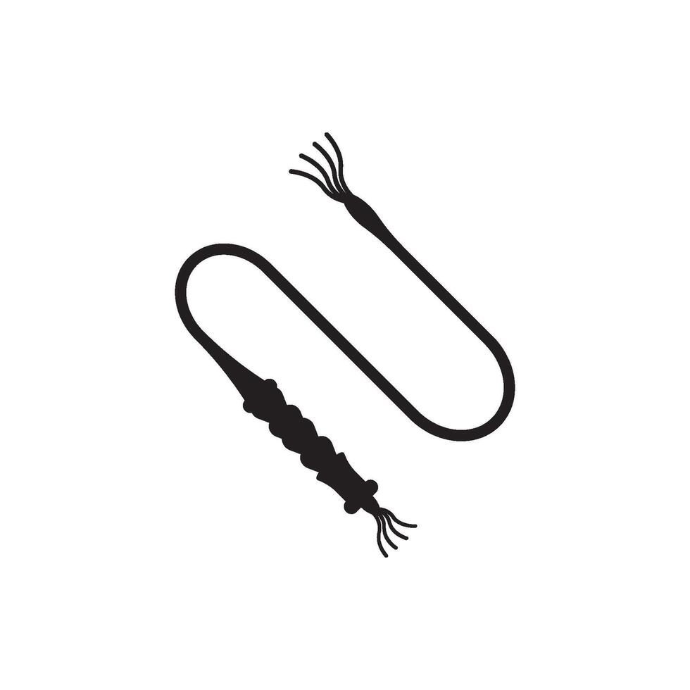 Whip Icon, Riding Whip Icon Vector Art Illustration