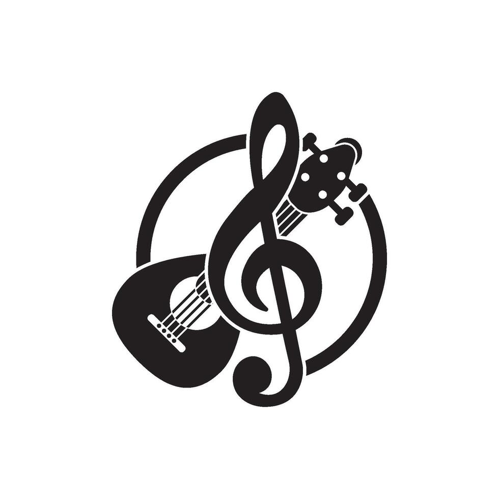 Harp icon, logo vector illustration design template