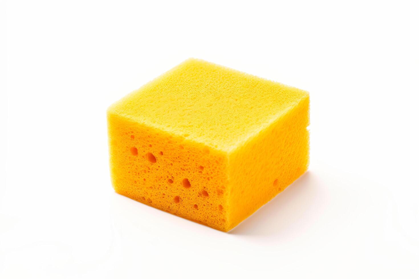 AI generated Yellow Sponge on White Background photo