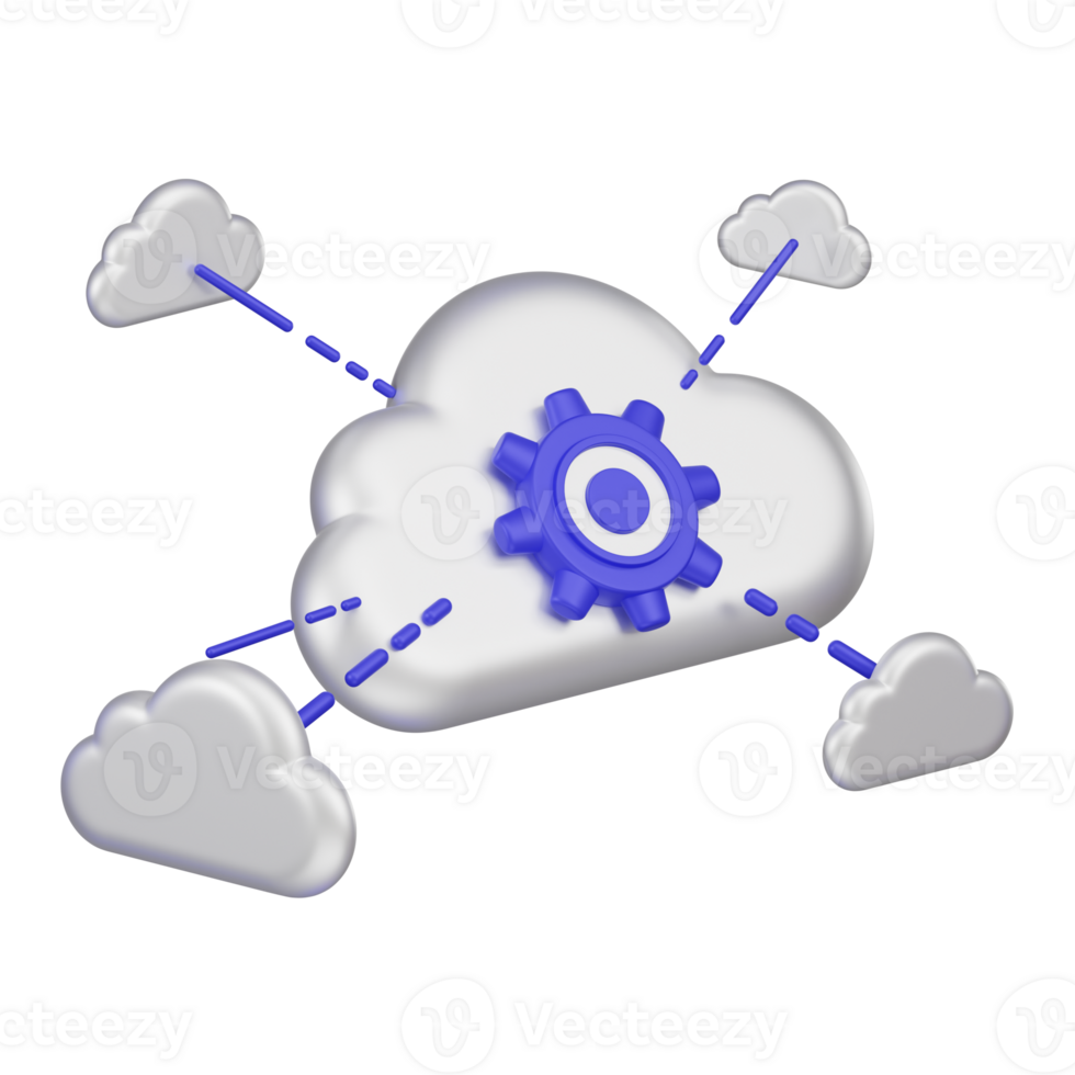 nuage bord l'informatique 3d icône png