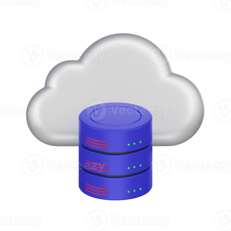 Cloud Database 3d Icon png