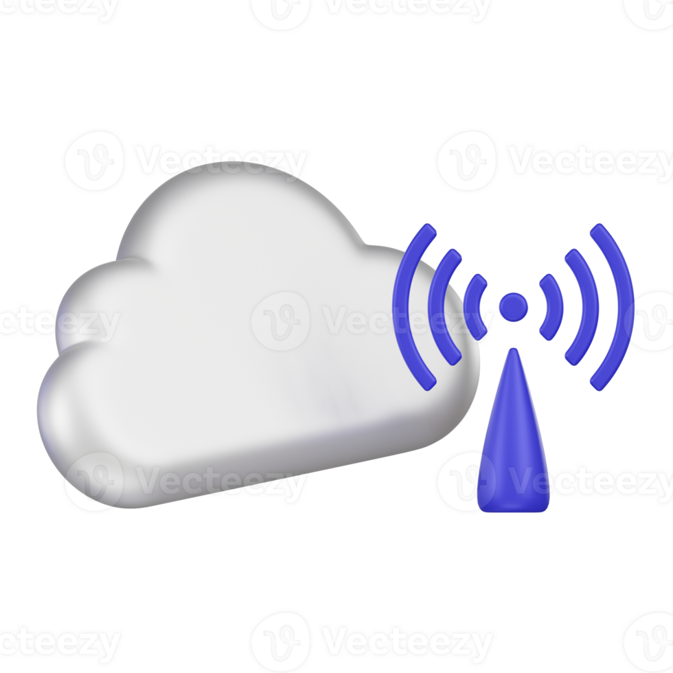Cloud Edge Network Access Point 3d Icon png