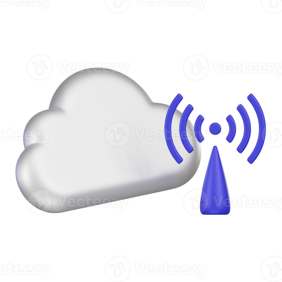 nuvem Beira rede Acesso ponto 3d ícone png
