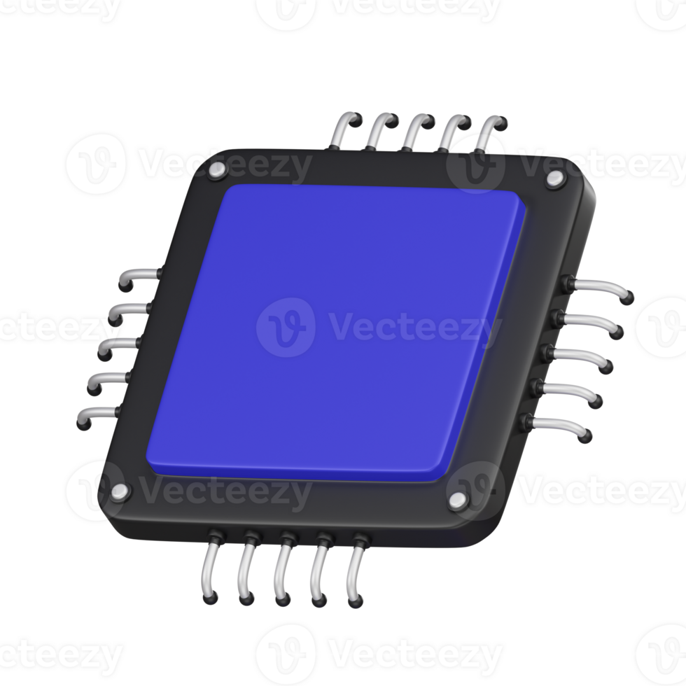 CPU Computing Unit 3d Icon png