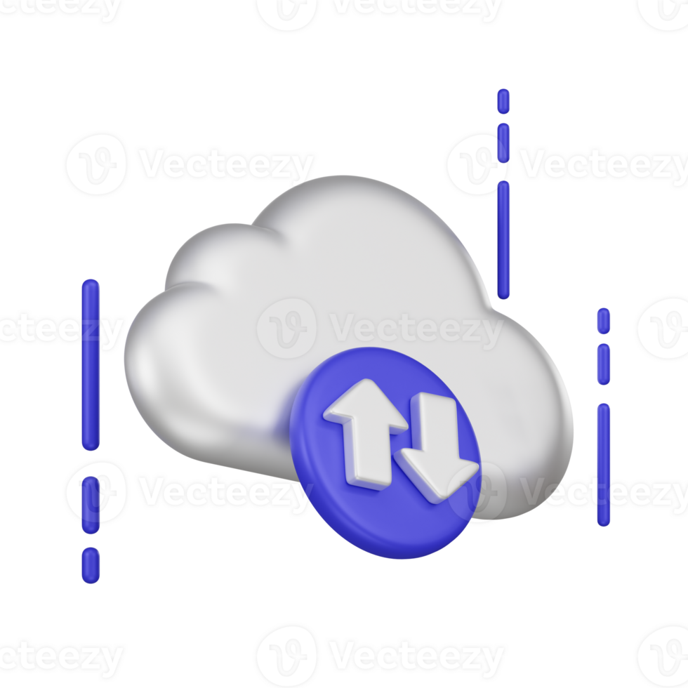 Cloud Backup and Restore 3d Icon png