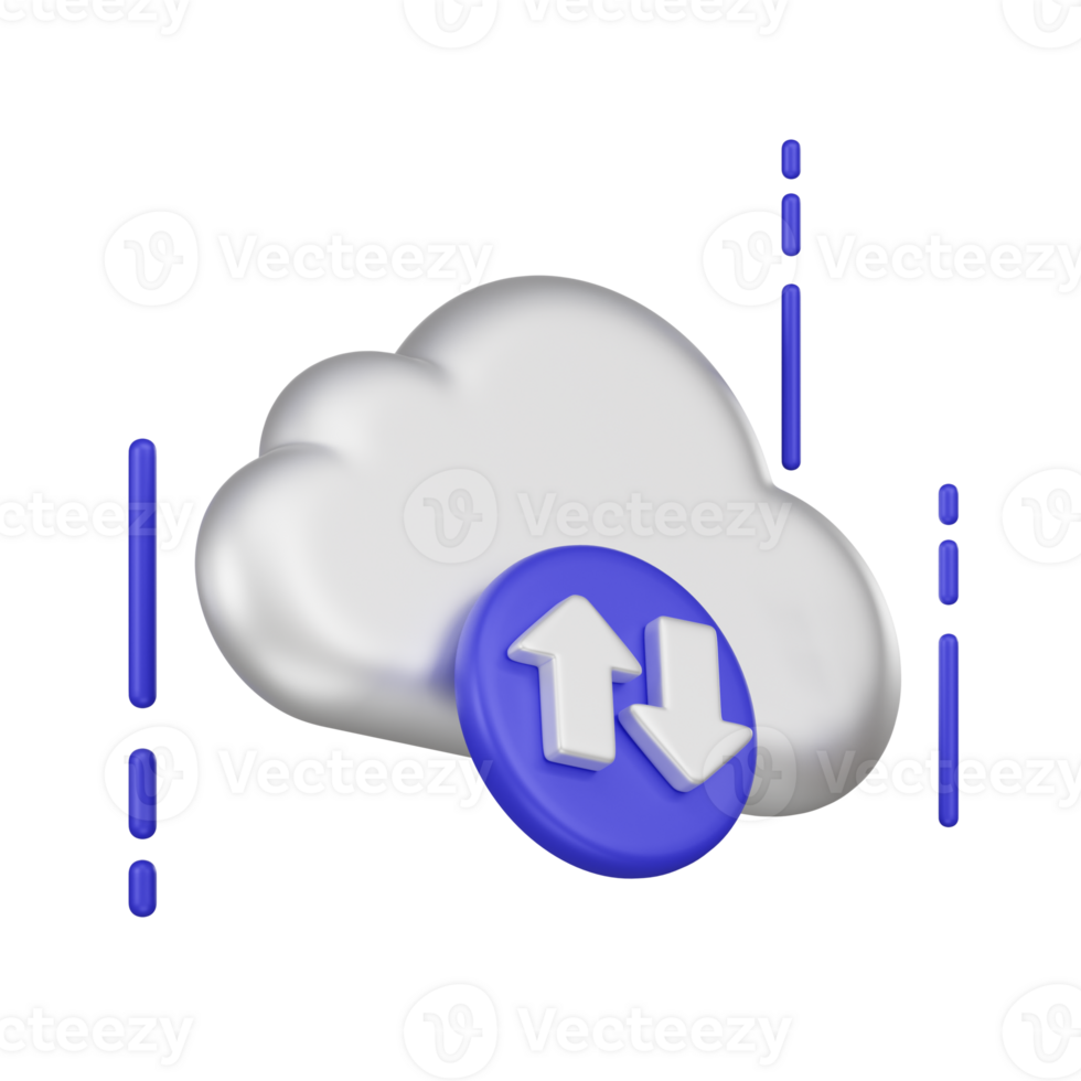 nuvem cópia de segurança e restaurar 3d ícone png