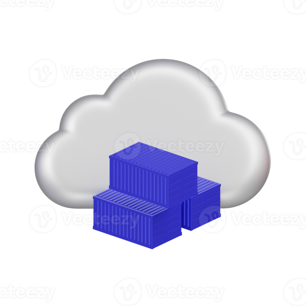 nuage récipient Plate-forme comme une un service paas 3d icône png