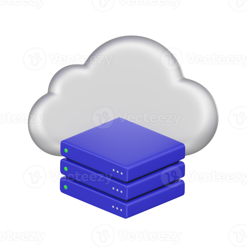 nuvem a infraestrutura Como uma serviço iaas 3d ícone png