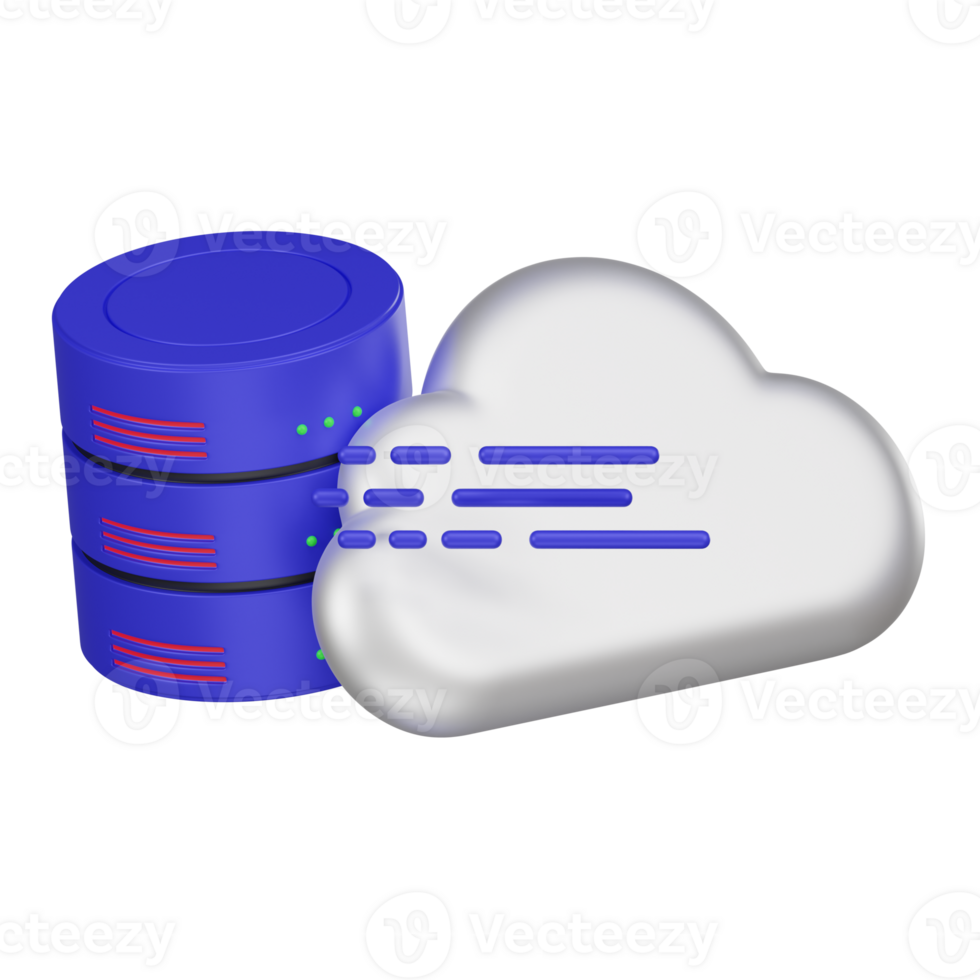 Cloud Data Migration 3d Icon png