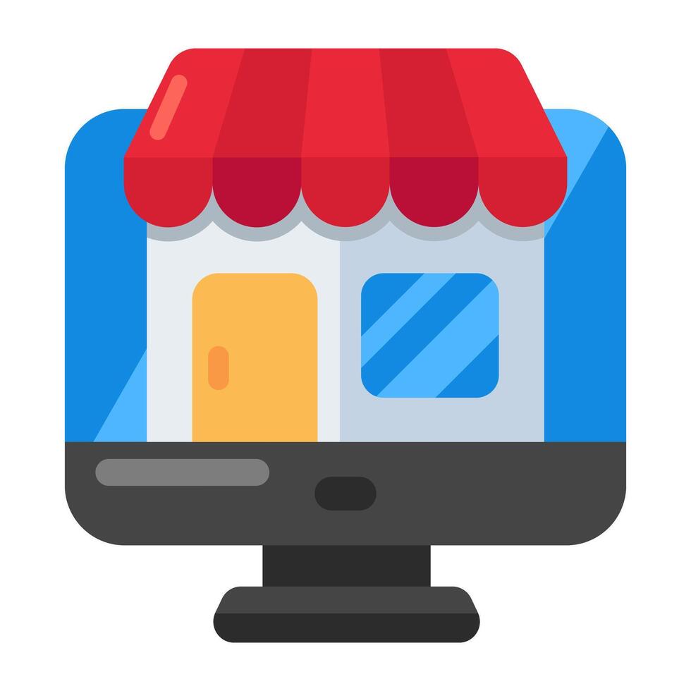 icono de diseño moderno de compras en línea vector