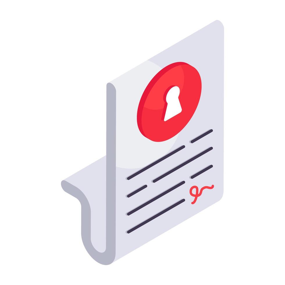 An icon design of secure file vector