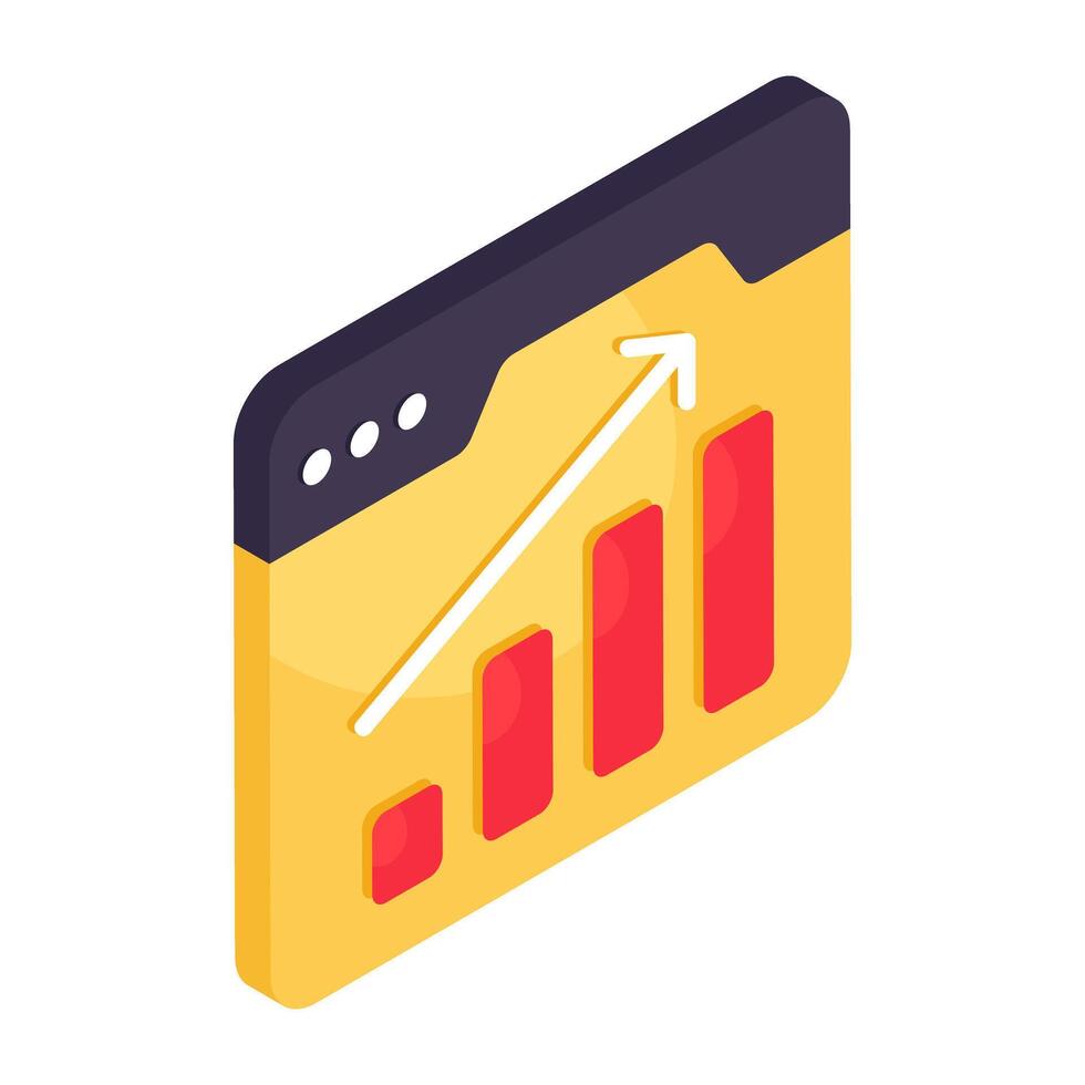 Modern design icon of web statistics vector