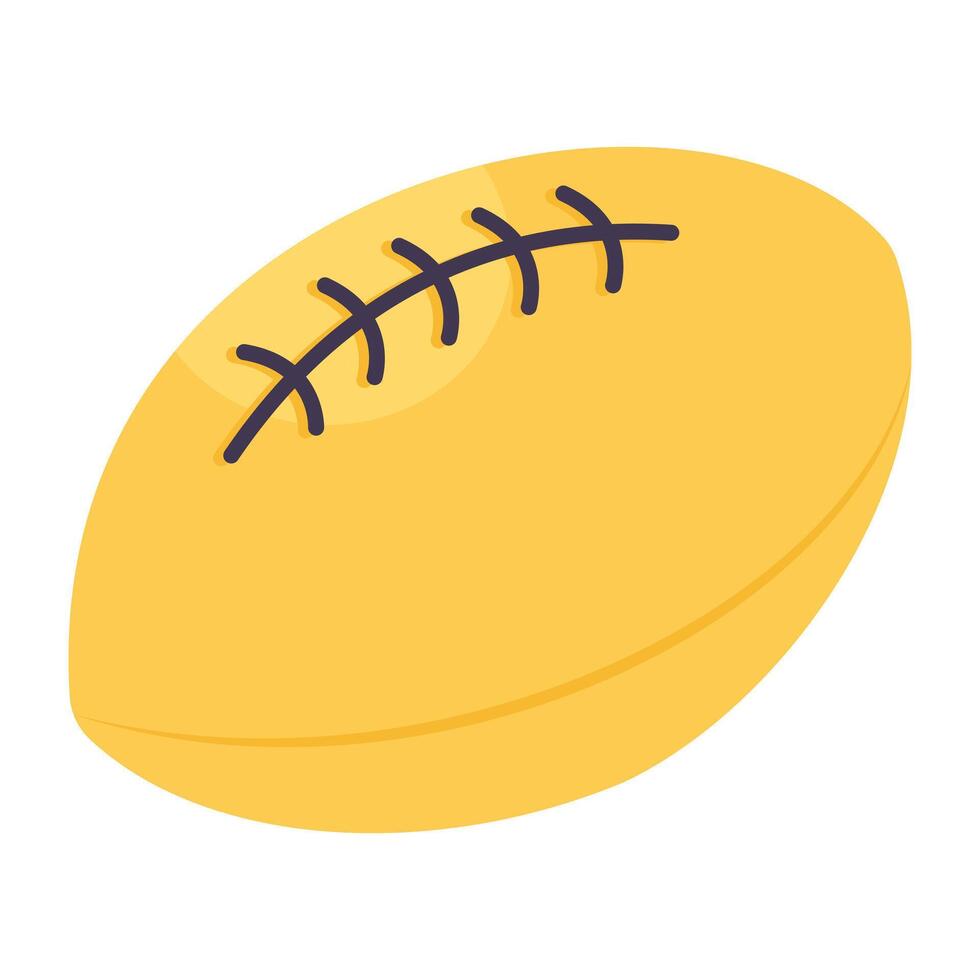 American football icon, isometric design of rugby vector