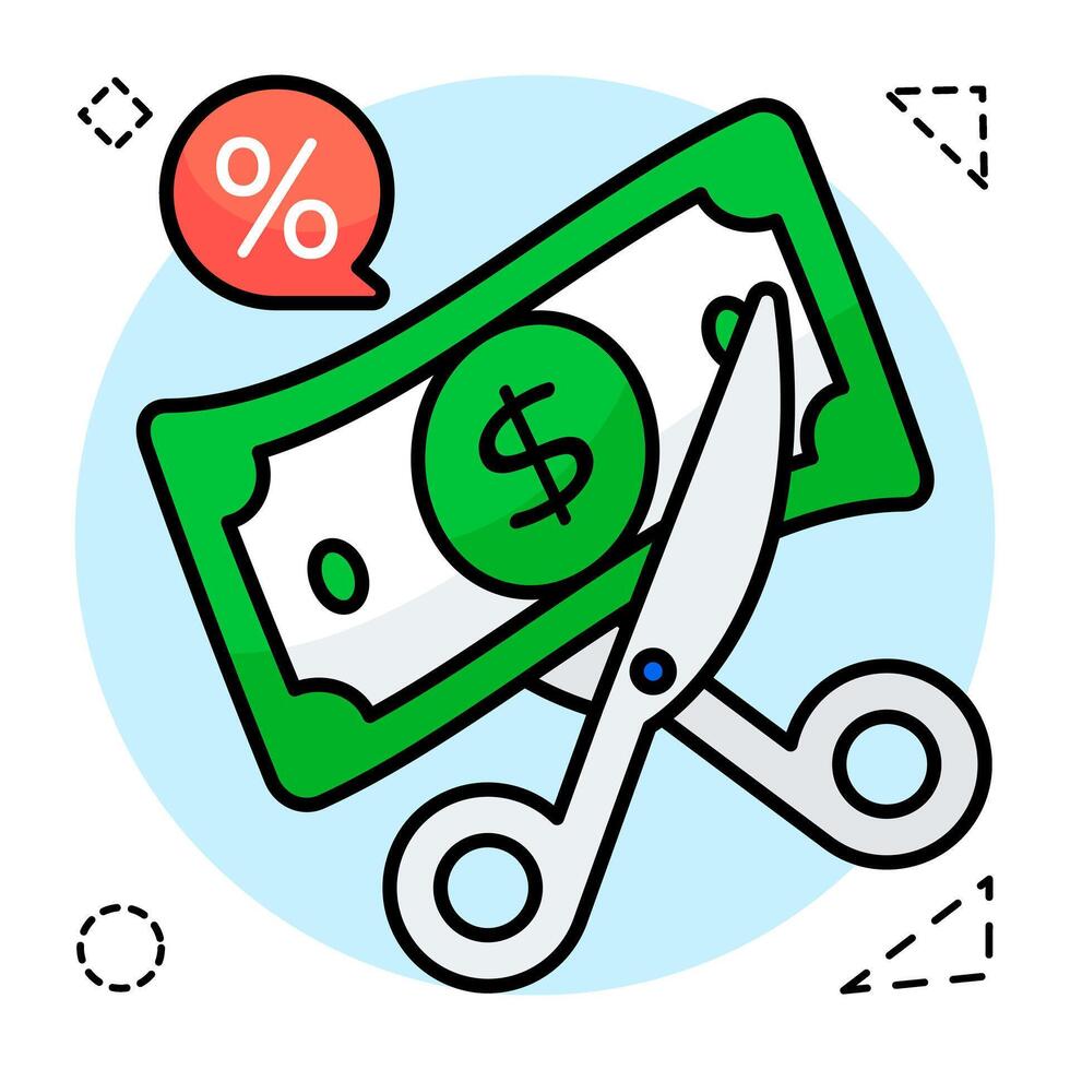 An icon design of cut price vector