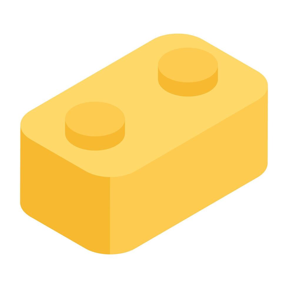 A creative design icon of building block vector