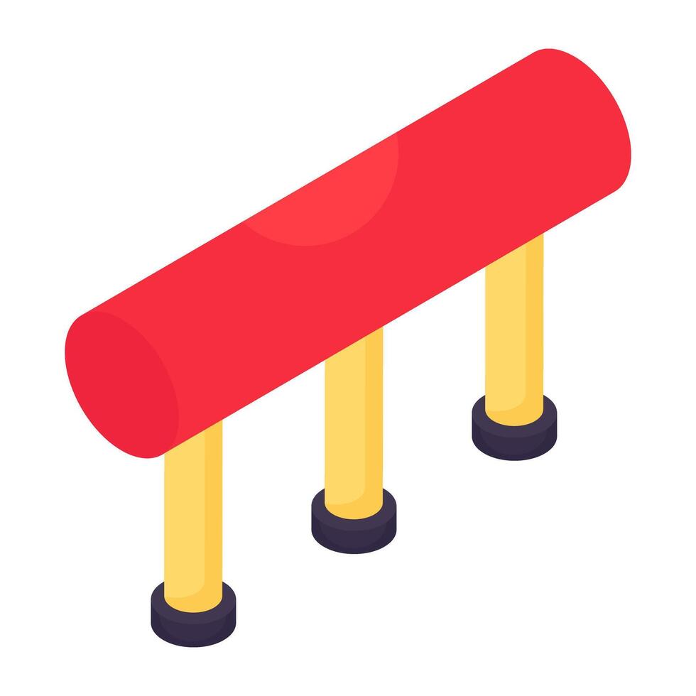 A creative design icon of hurdle vector