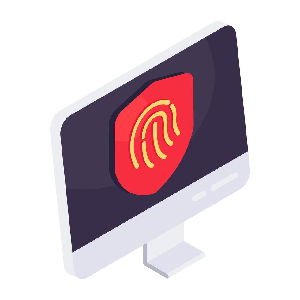 Unique design icon of fingerprint security vector