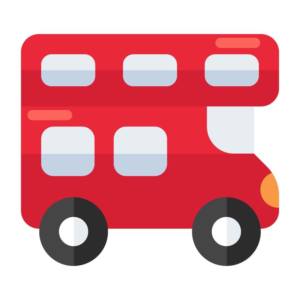 Creative design icon of double decker bus vector