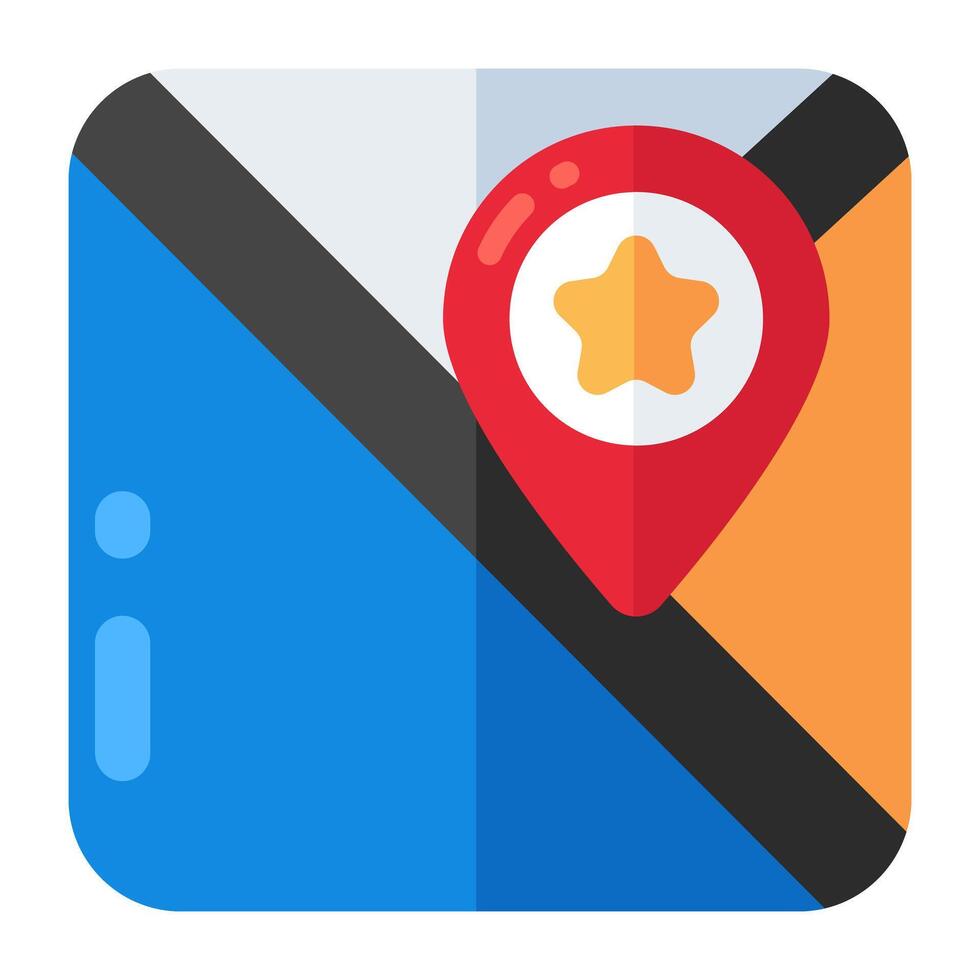 Modern design icon of online map vector