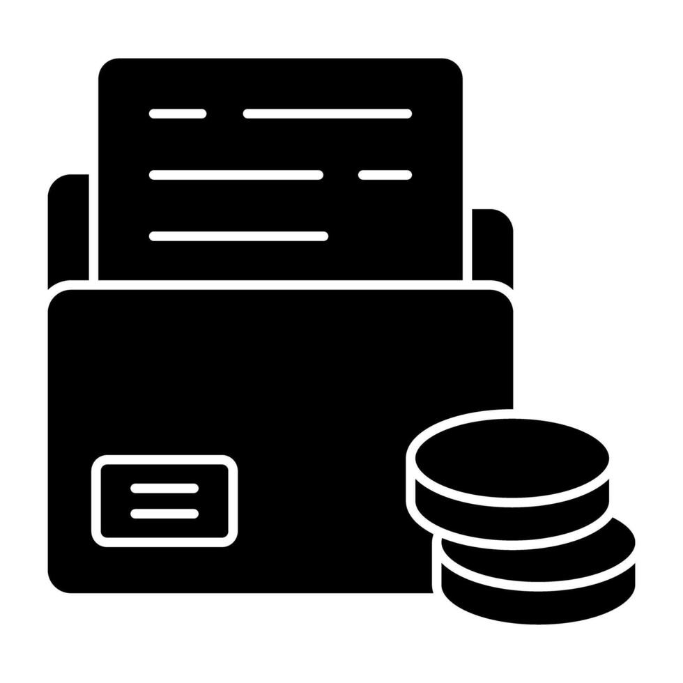 A unique design icon of financial folder vector