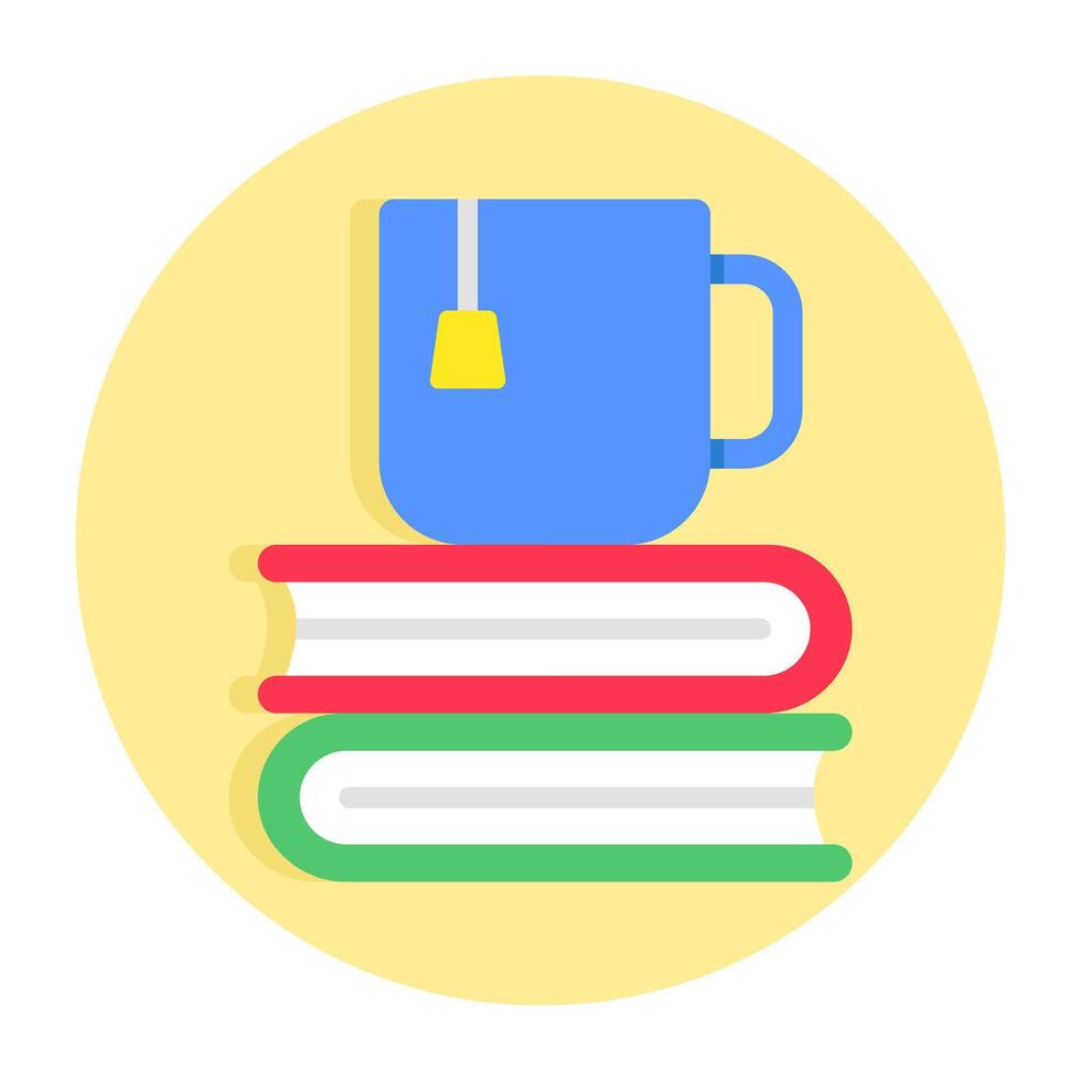 A flat design icon of close book vector